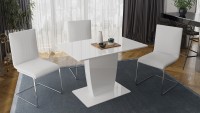 Стол обеденный "Монтана" тип 1 белый глянец - МИЛЫЙ  ДОМ - интернет магазин мебели.