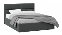 Кровать мягкая (160*200) "Глосс" (велюр серый) - МИЛЫЙ  ДОМ - интернет магазин мебели.