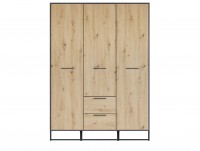 Шкаф 3 створчатый  "Бруклин" BROOKLYN  SZF3D2S(дуб артризан) - МИЛЫЙ  ДОМ - интернет магазин мебели.