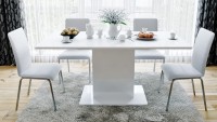 Стол обеденный "Даймонд" тип 1 белый глянец - МИЛЫЙ  ДОМ - интернет магазин мебели.